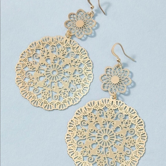 Gold Hoop Earrings - Picture 1 of 1
